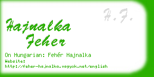 hajnalka feher business card